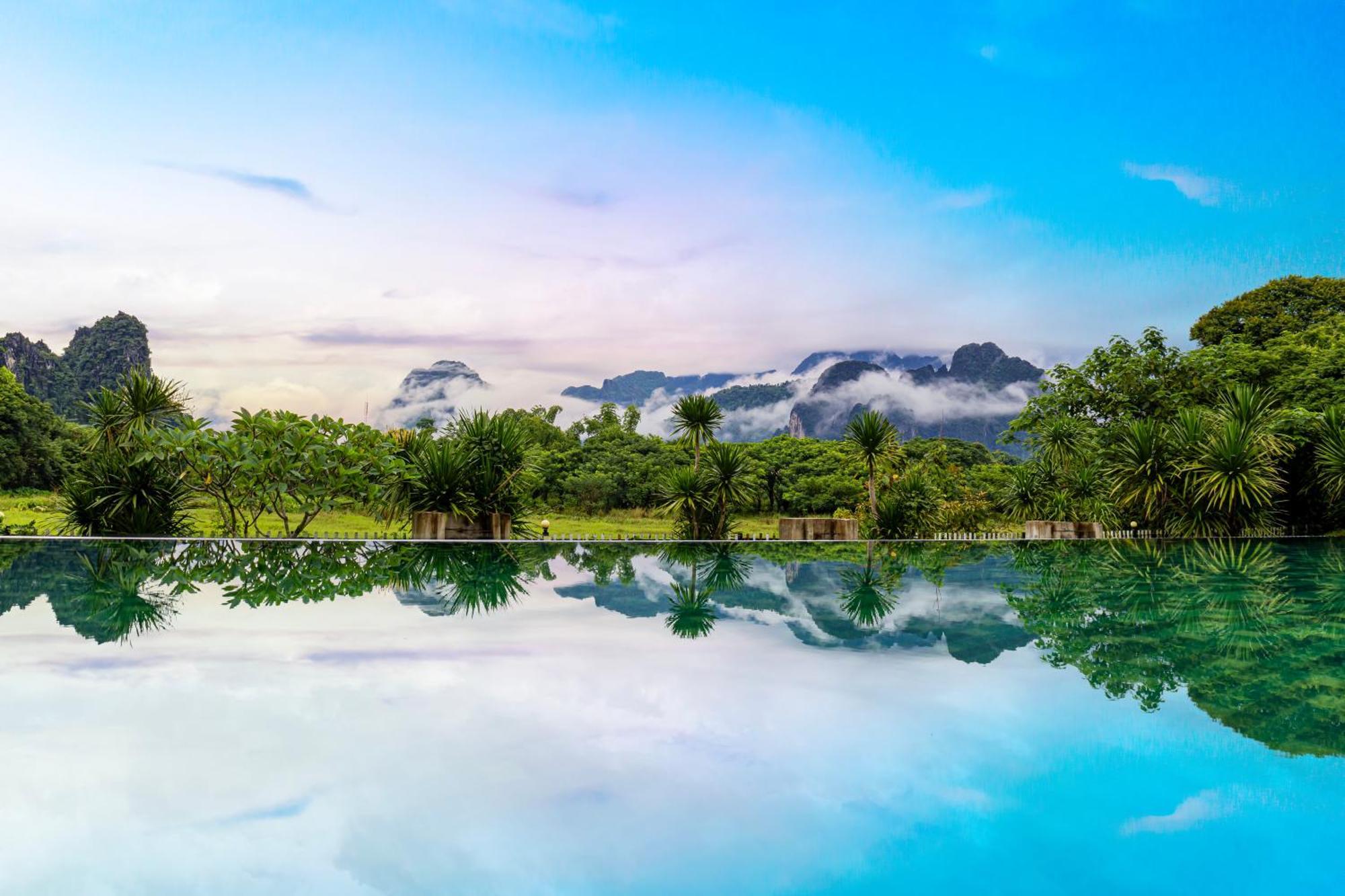 Lisha Garden Resort Hotel Vang Vieng Exterior foto